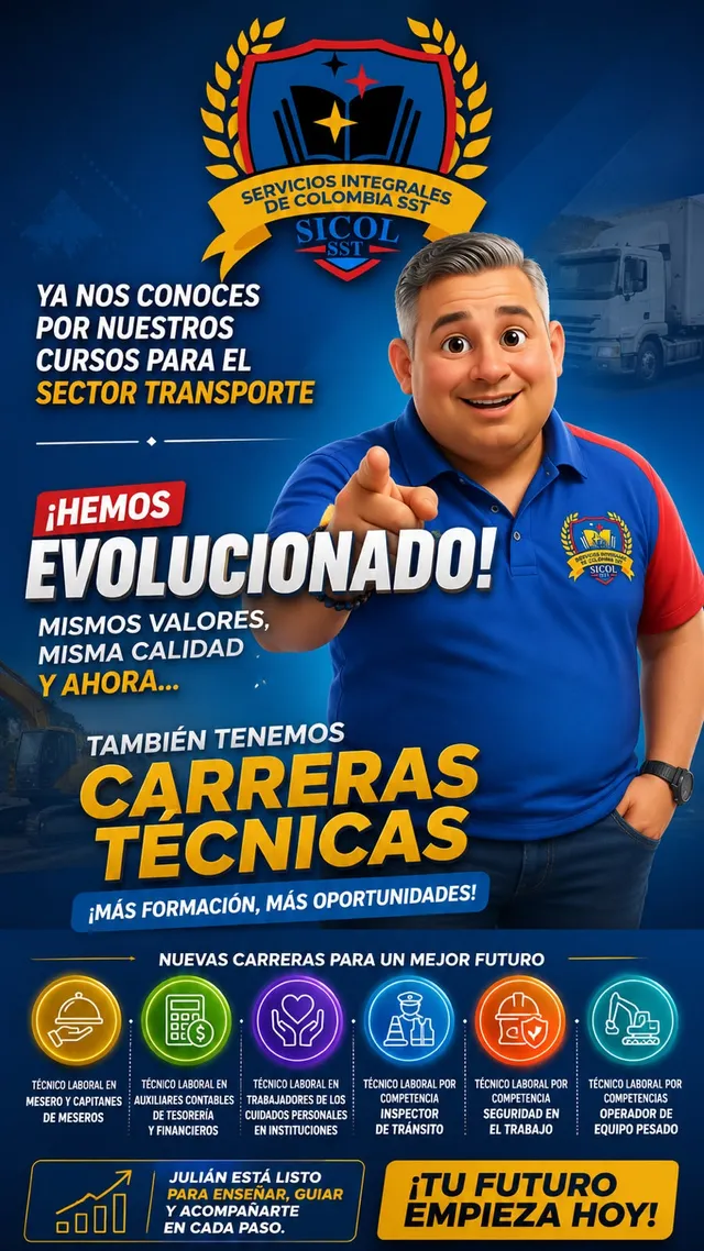 ¡Hemos evolucionado! Ahora también tenemos Carreras Técnicas — mismos valores, misma calidad SICOL
